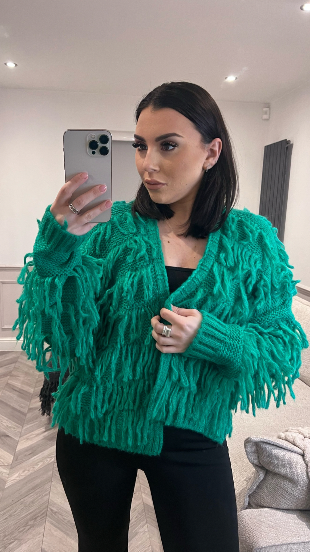 Long clearance shaggy cardigan