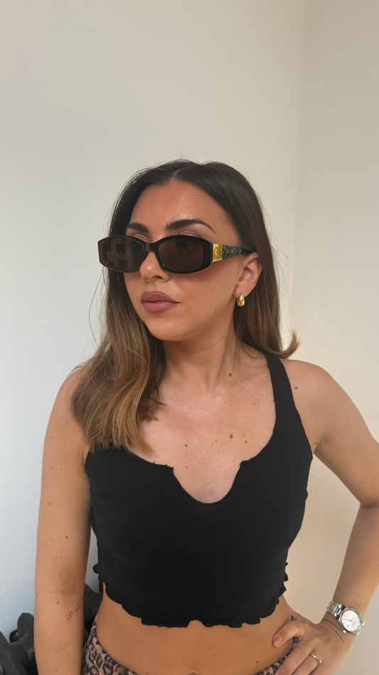 DIAMOND DETAIL SQUOVAL SUNGLASSES